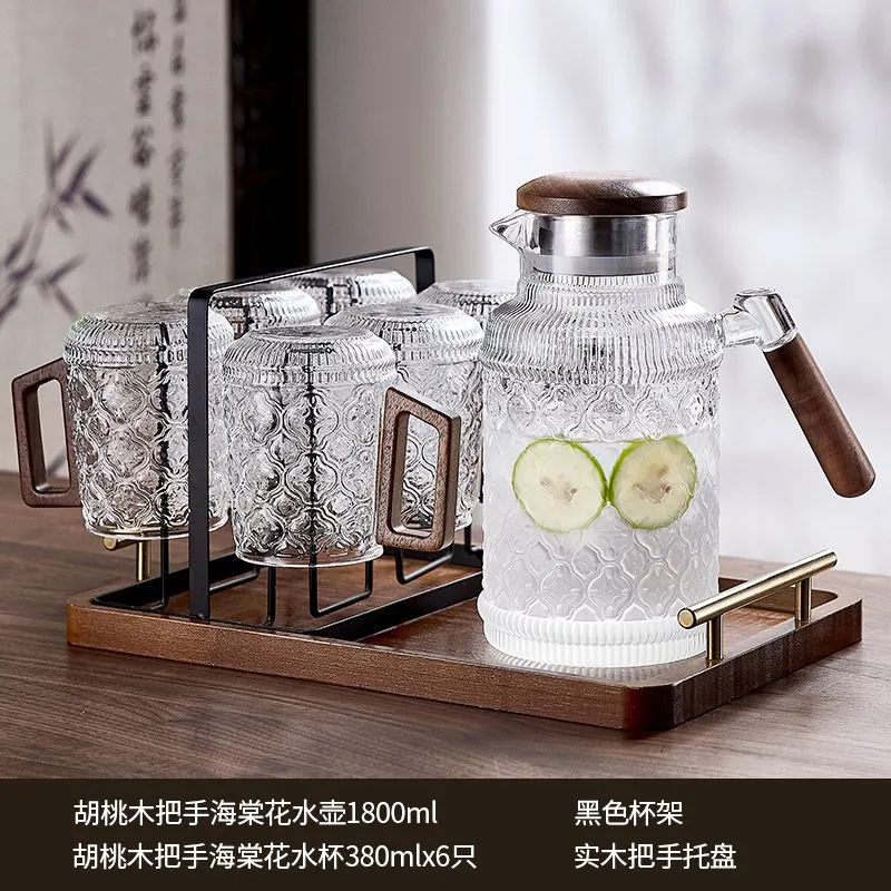 1 pis jug & 6 pis glass + glass stand