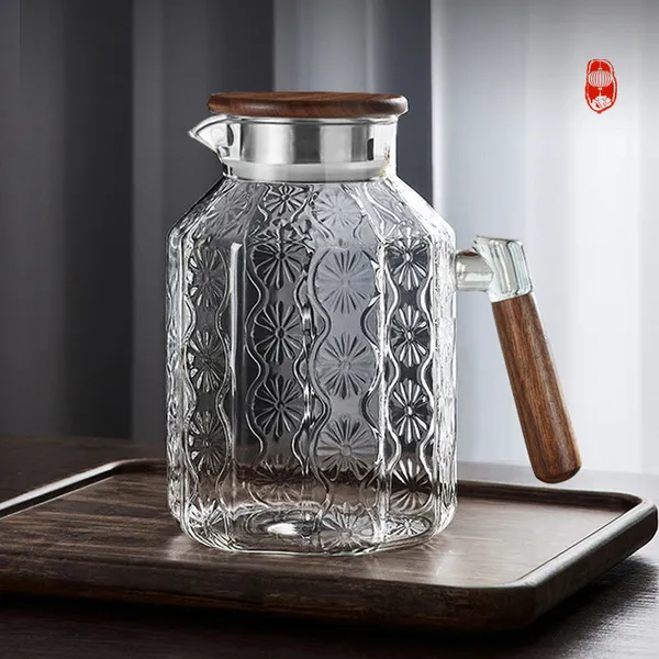 walnut lantern pot 2000ml [walnut lid]