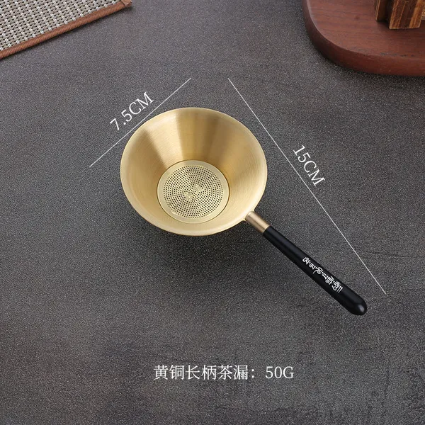 Specifications : Brass long handle tea drain