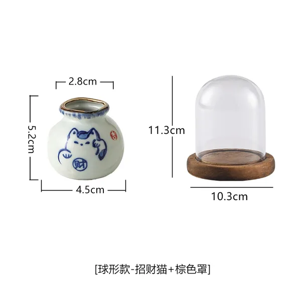 Cat toothpick holder-original wood base