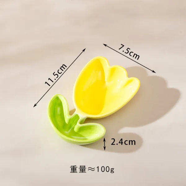 Tulip scented dish-yellow