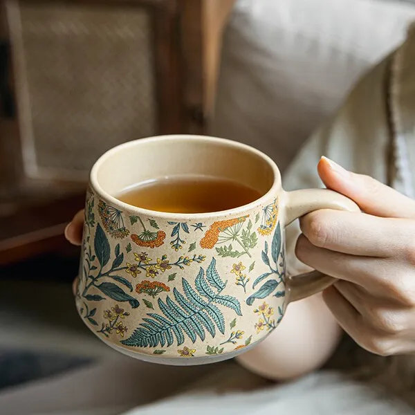 Beautiful Handmade Mug, Antique Style Ceramic Coffee Cup, Bestie Gift for Women