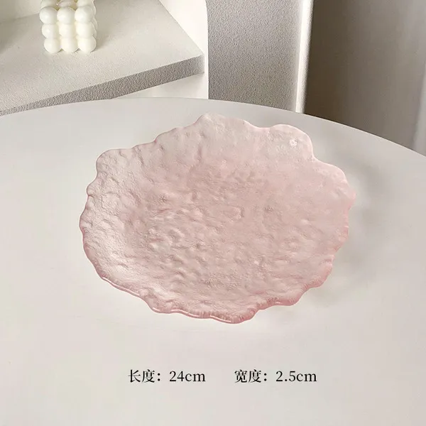 Pink-glacier dish (diameter 24cm)