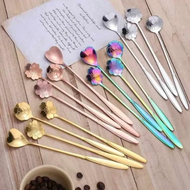 16 pcs flower tea spoon set