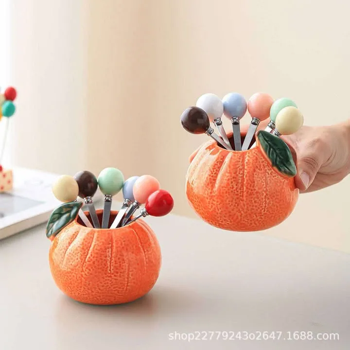 Orange fork organizer