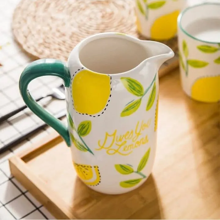 Lemon printed jug