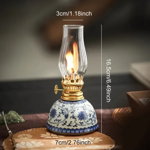 2026 Autumn and Winter Cross-Border Export New White Porcelain Oil Lamp Ceramic