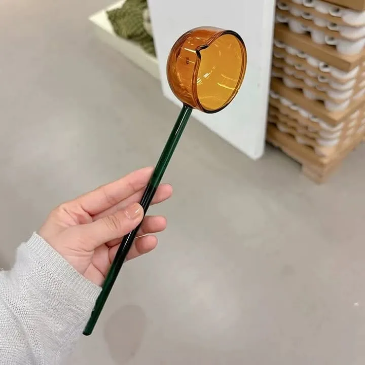 Yellow Glass spoon