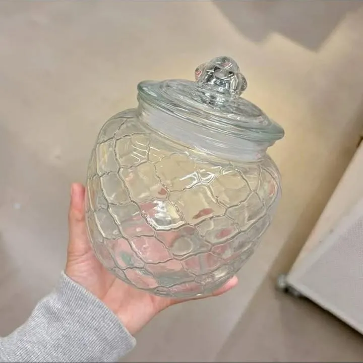 Sealed Glass Bottle Kitchen Storage Food Press Storage Tank Coarse Cereals Tea Pickled Pickles Pickles Jar