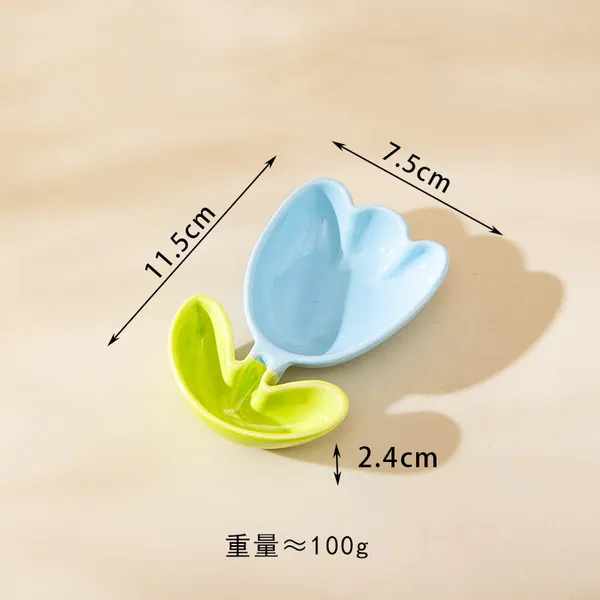 Tulip scented dish-blue