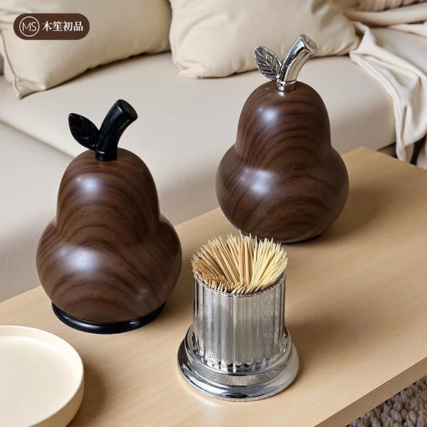 Toothpick Holder for Home Use, Living Room Toothpick Container, Desktop Coffee Table Dustproof Toothpick and Cotton Swab Storage