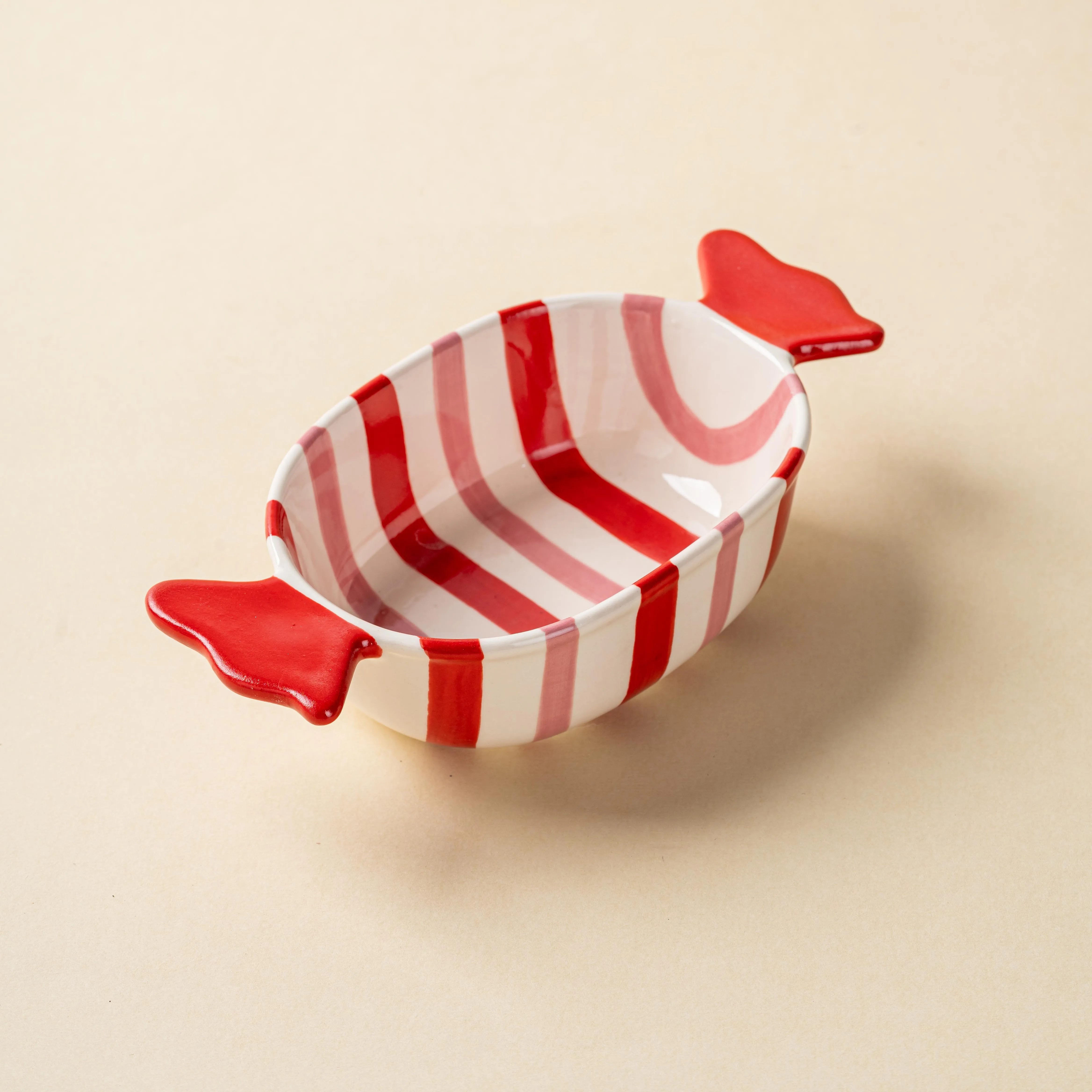 8 inch Creative Candy-Shaped Double-Eared Ceramic Baking Dish