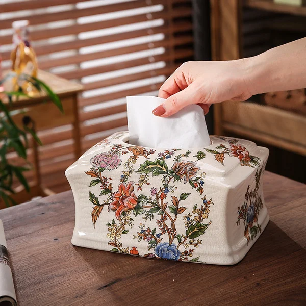 Luxury High-End Ceramic Tissue Box with a High Aesthetic Value Mandis (12-02P)