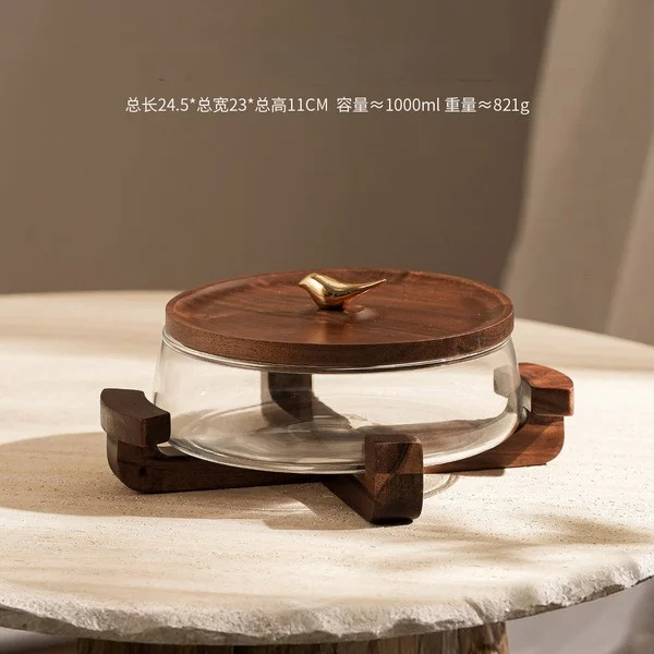 Type a (small size) fruit salad bowl + wooden base