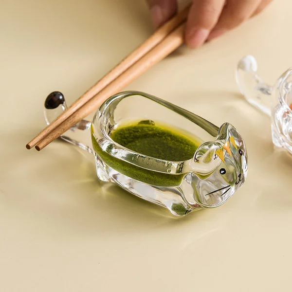 Cat crystal dish chopstick holder_little man brother