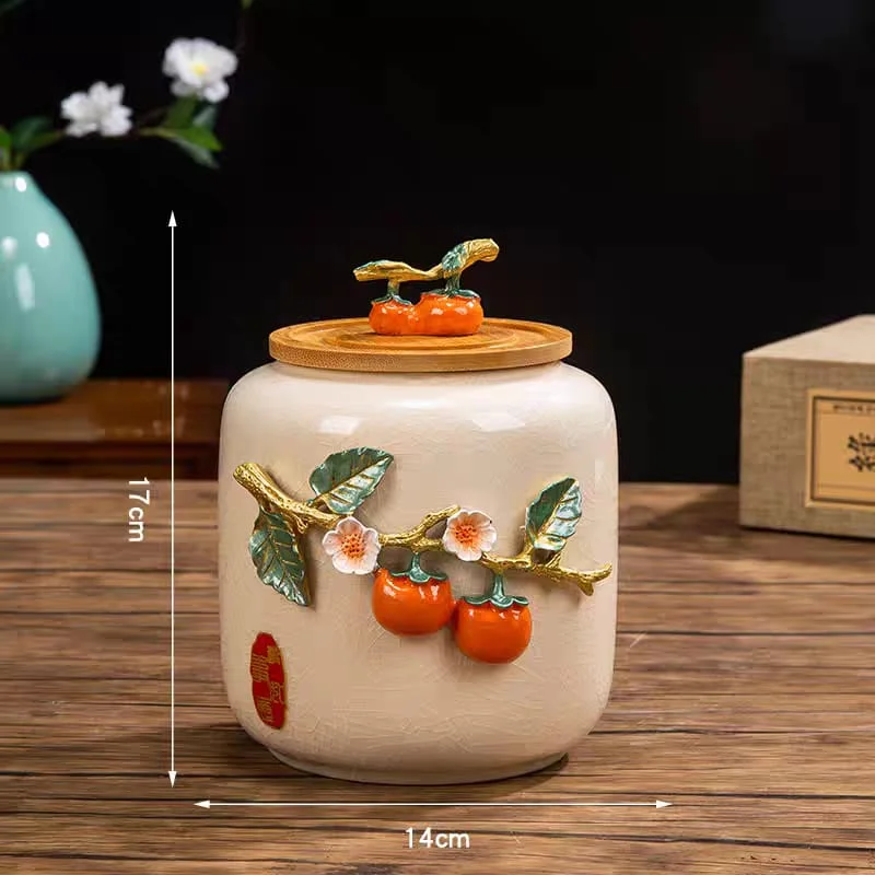 Persimmon ambosed large size jar